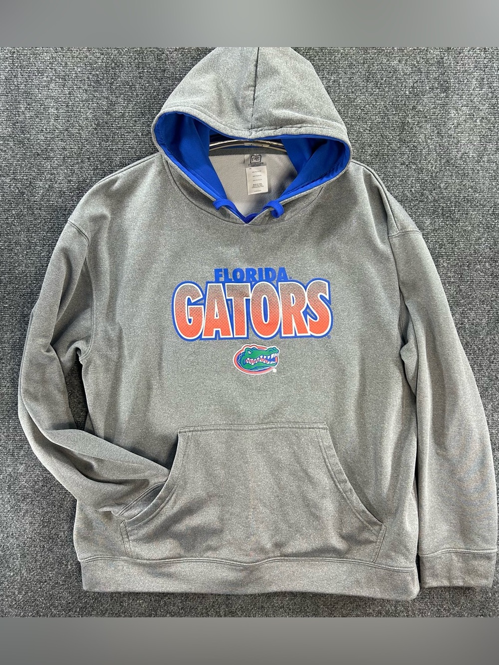 Vintage Florida Gators Hoodie Mens Large Gray Pullover Sweatshirt NCAA Pro Edge